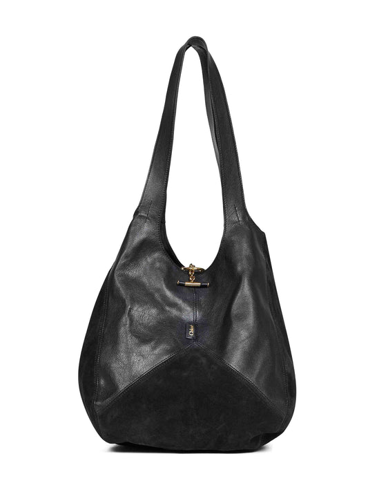 Borsa a spalla Chloé Balloon nera
