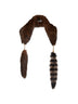 Brown shearling Treasure Tails scarf
