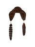 Brown shearling Treasure Tails scarf