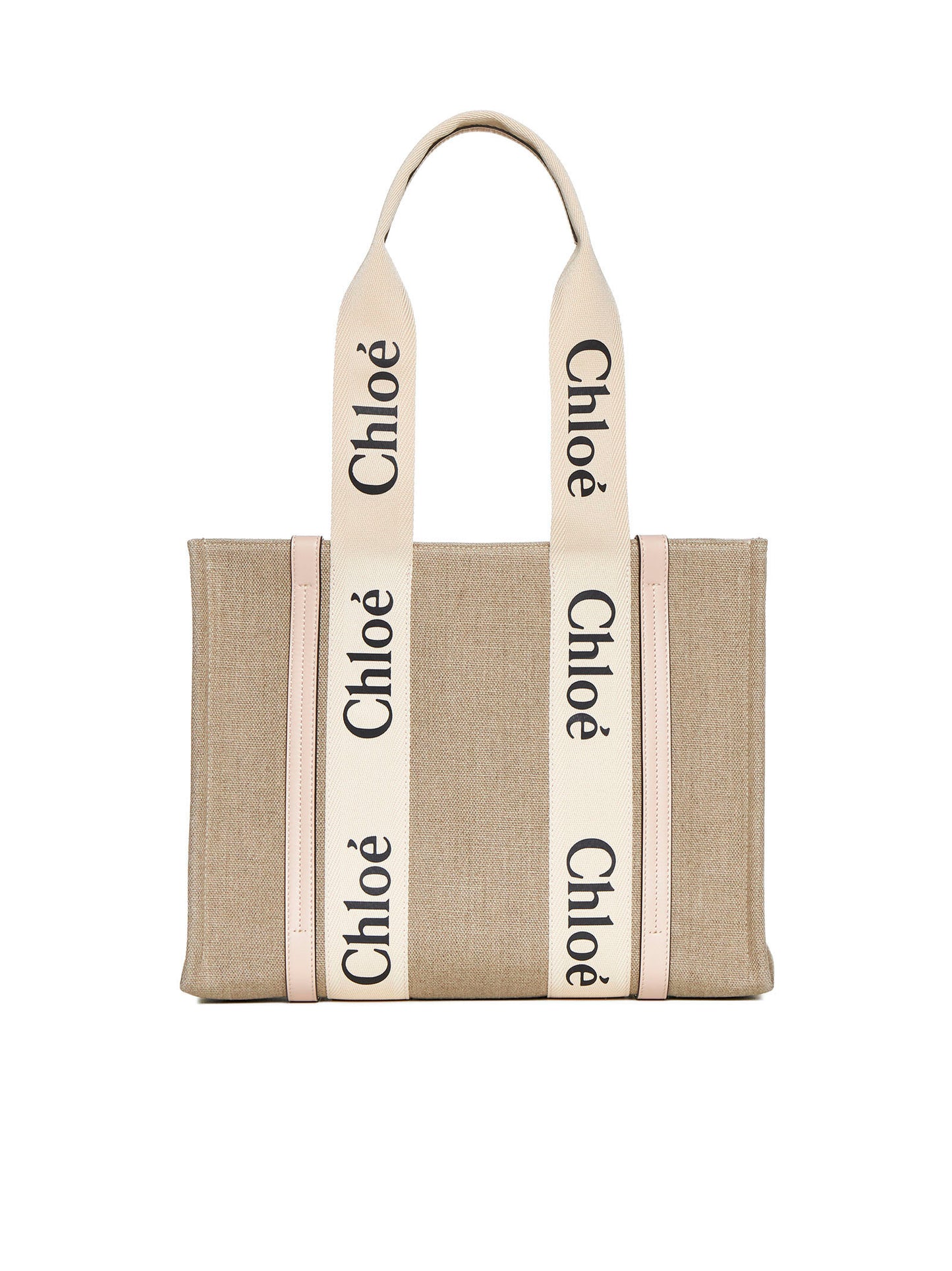 Medium Woody tote bag in linen