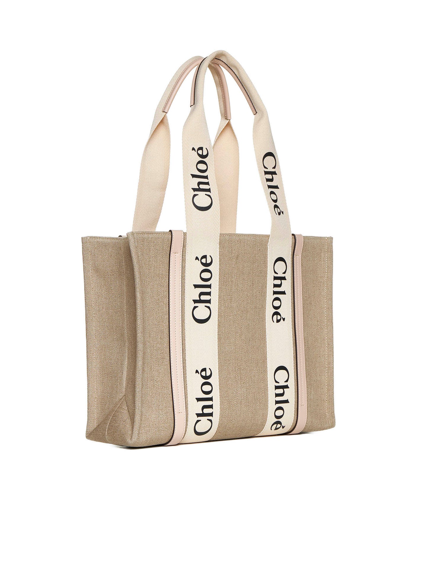 Medium Woody tote bag in linen