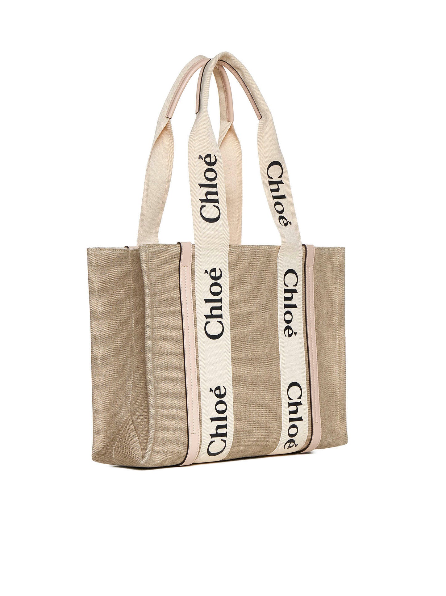 Medium Woody tote bag in linen