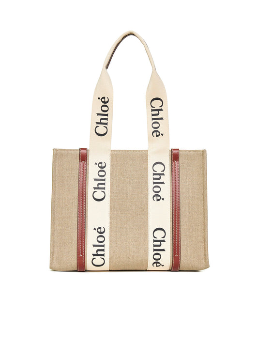 Woody linen tote bag Chloè