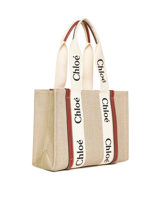 Woody linen tote bag Chloè