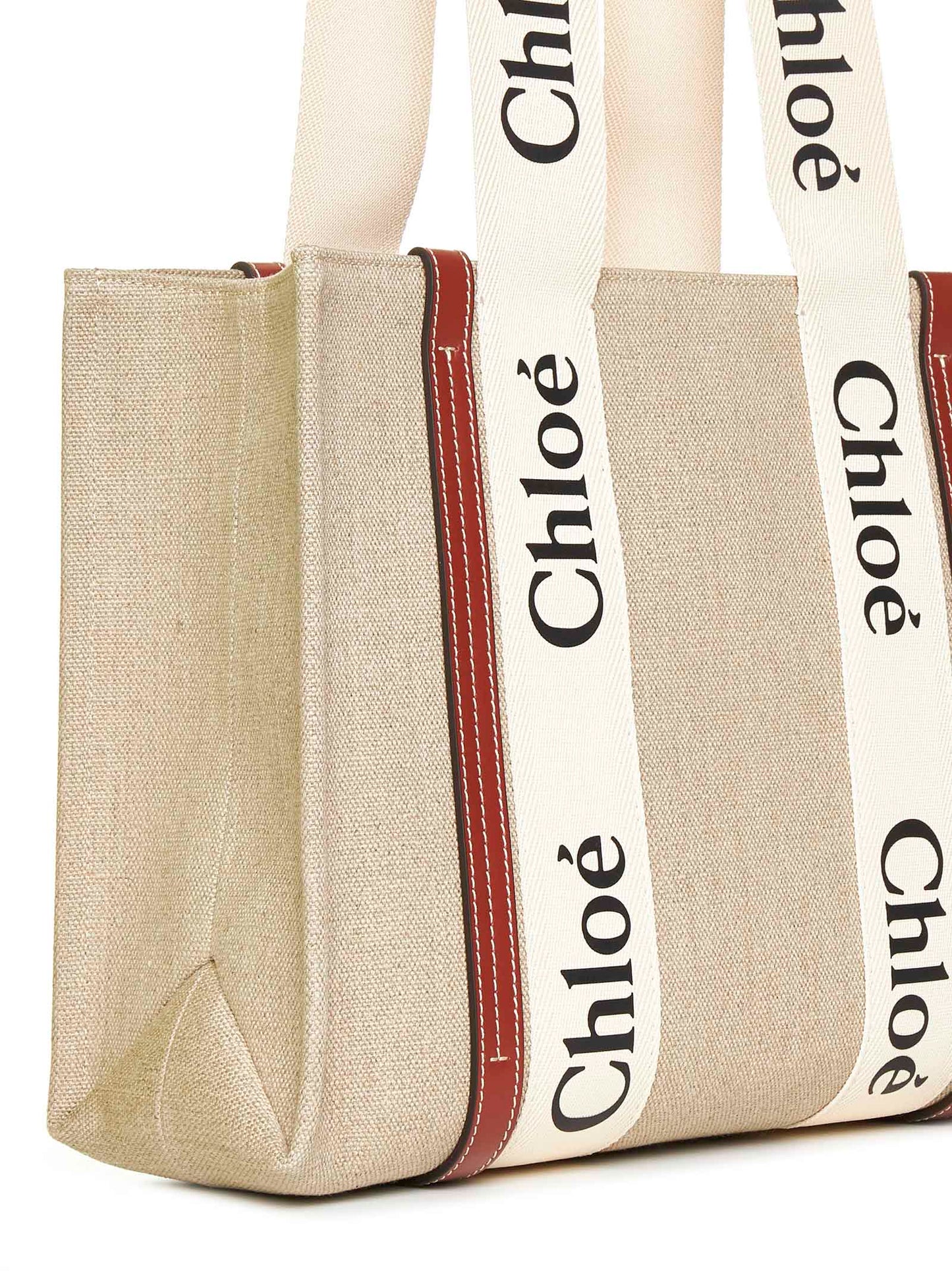 Borsa tote Woody in lino Chloè