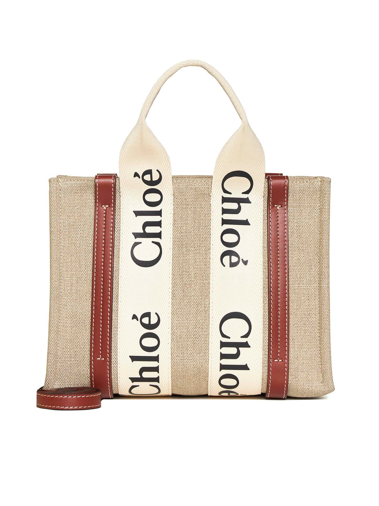 Tote bag piccola Woody in lino