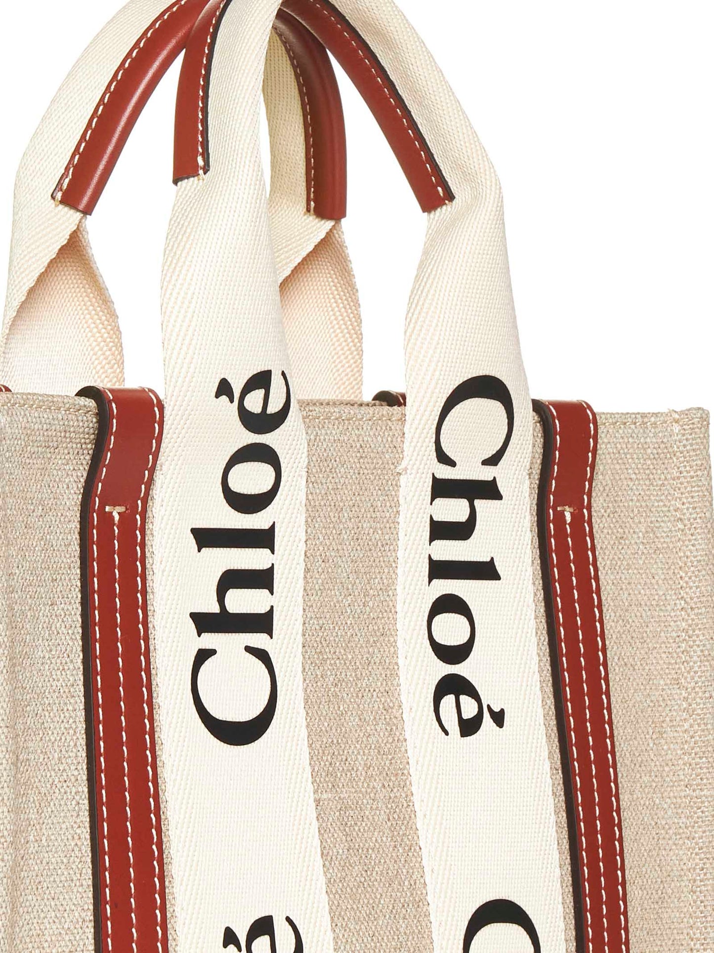 Tote bag piccola Woody in lino