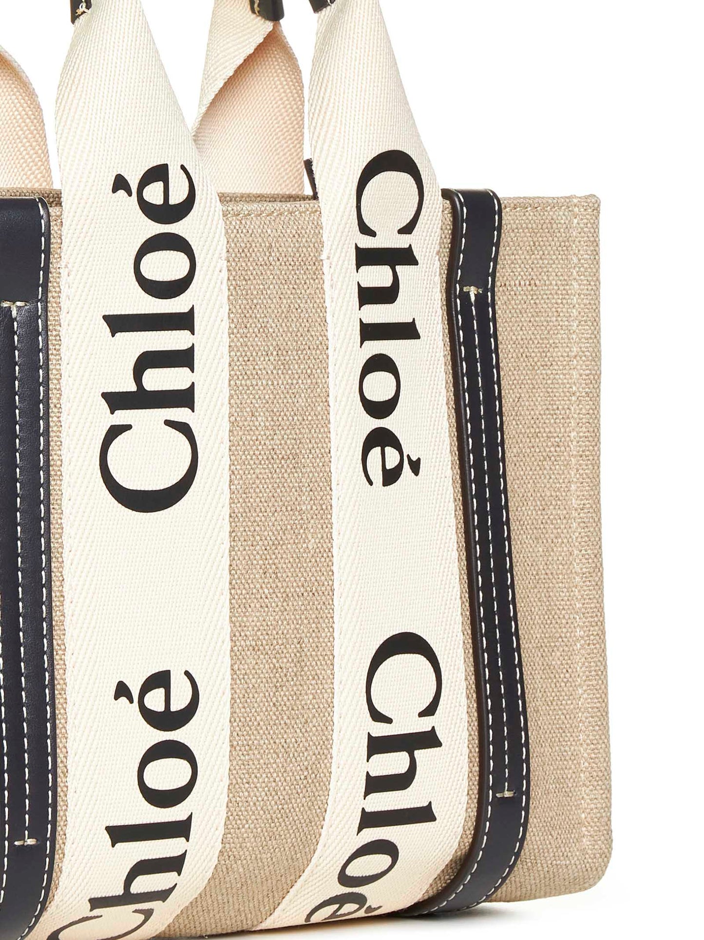 Small Woody linen tote bag