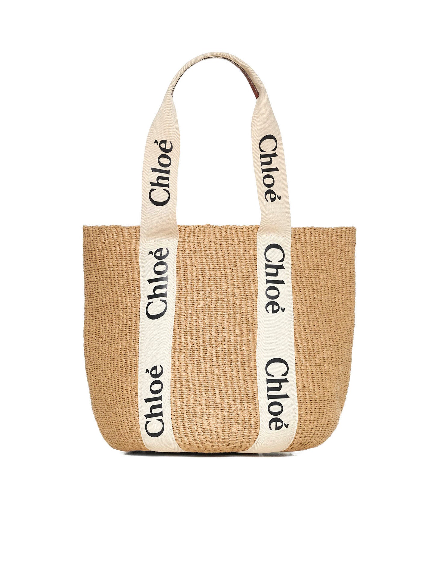 Large Woody Basket Bag in Natural Fibers