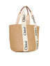 Large Woody Basket Bag in Natural Fibers