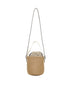 Small Woody basket bag in natural fibres