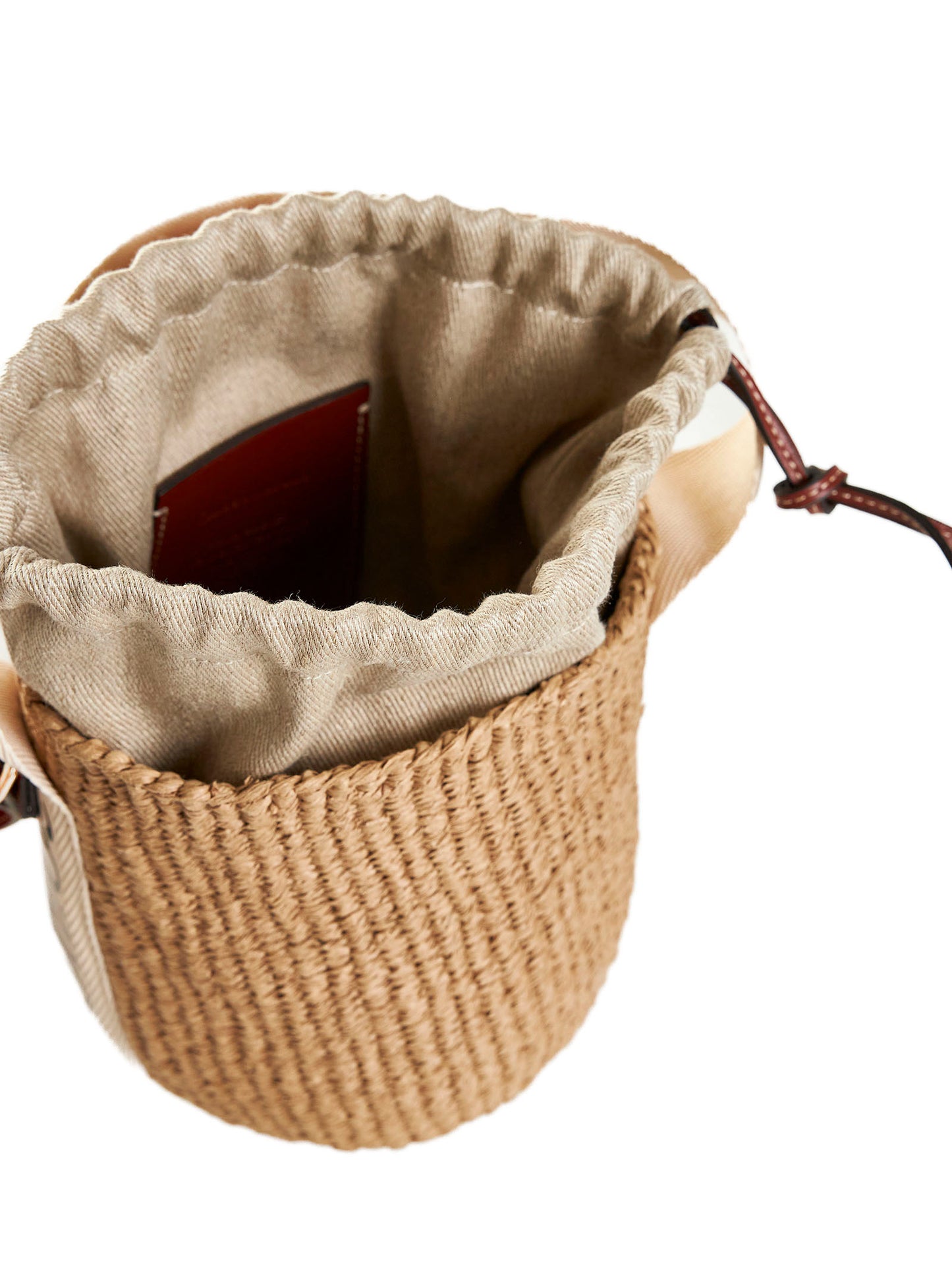 Small Woody basket bag in natural fibres