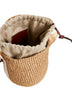 Small Woody basket bag in natural fibres