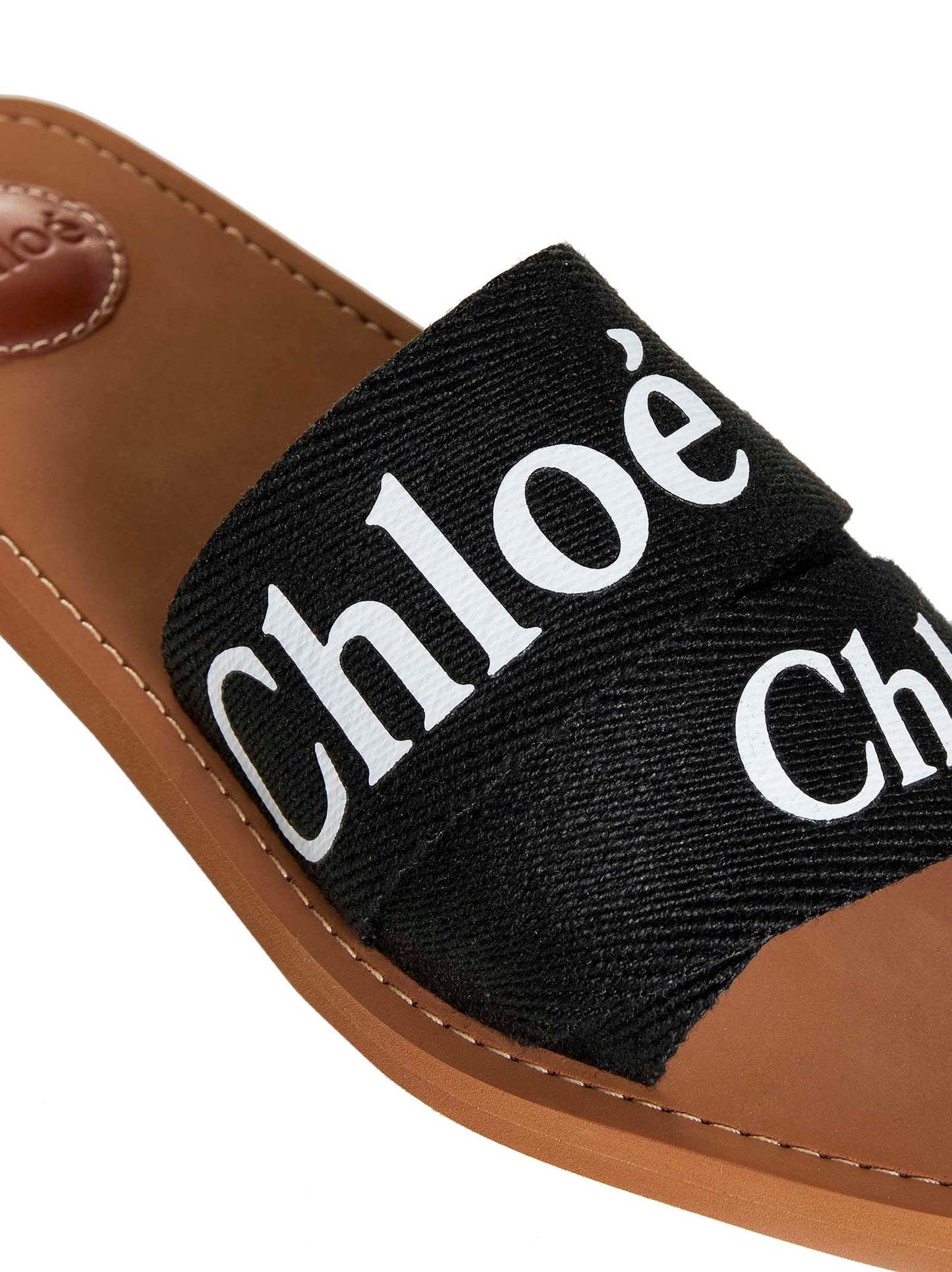 Sandali flat Woody in lino Chloè