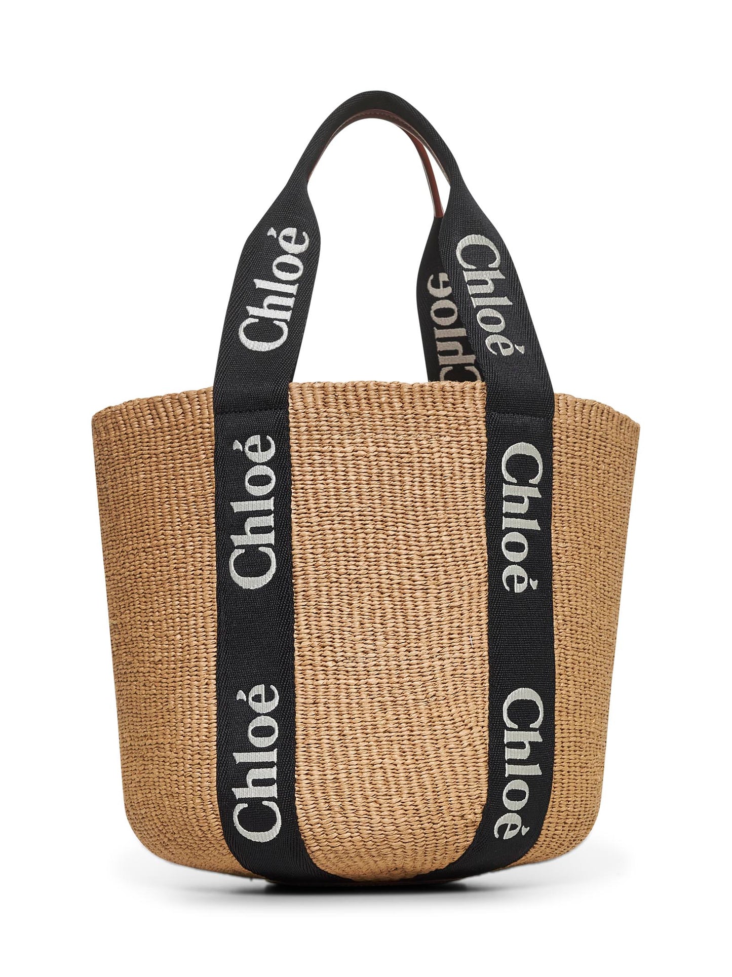 Beige Woody large tote bag