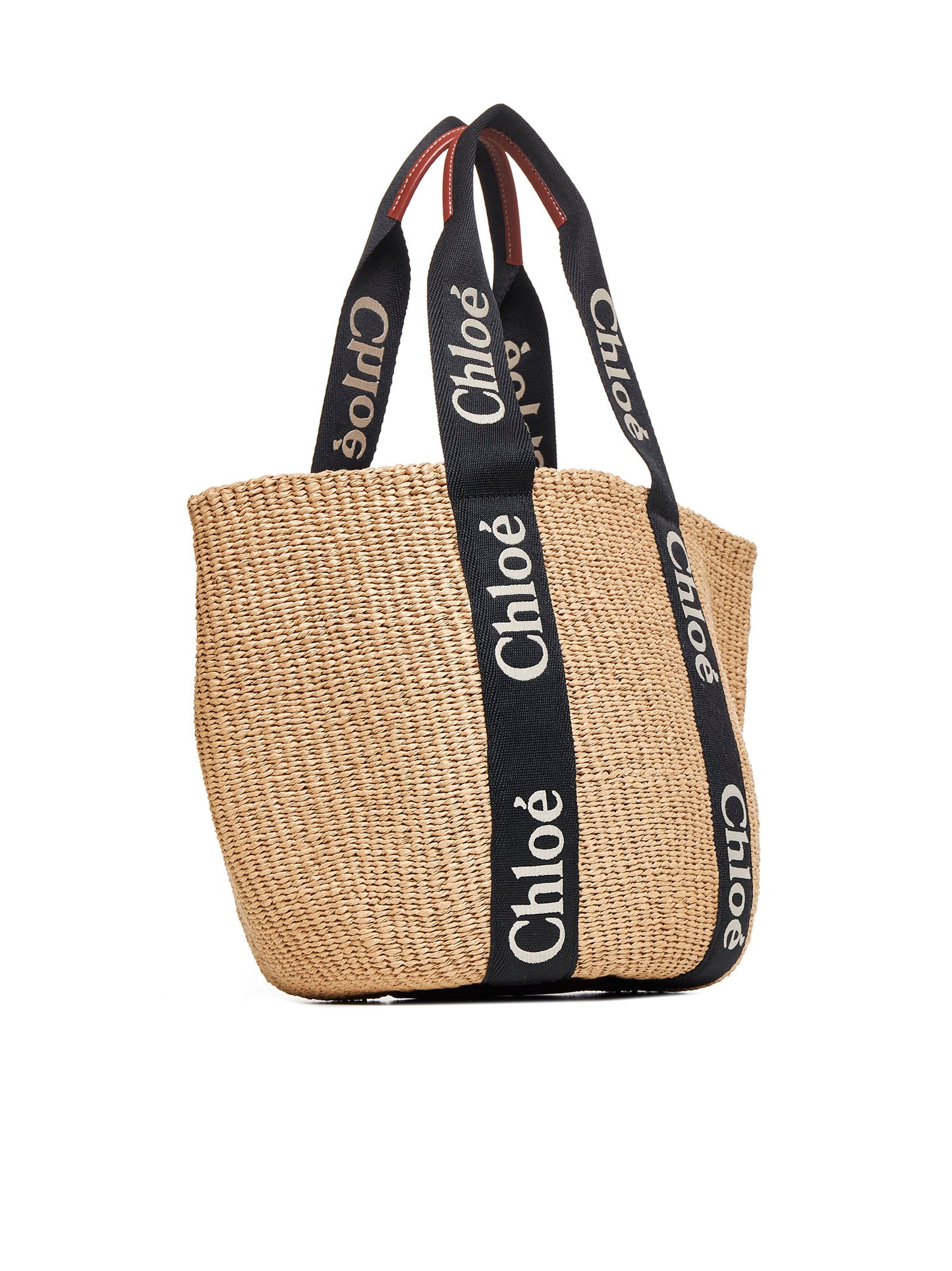 Beige Woody large tote bag