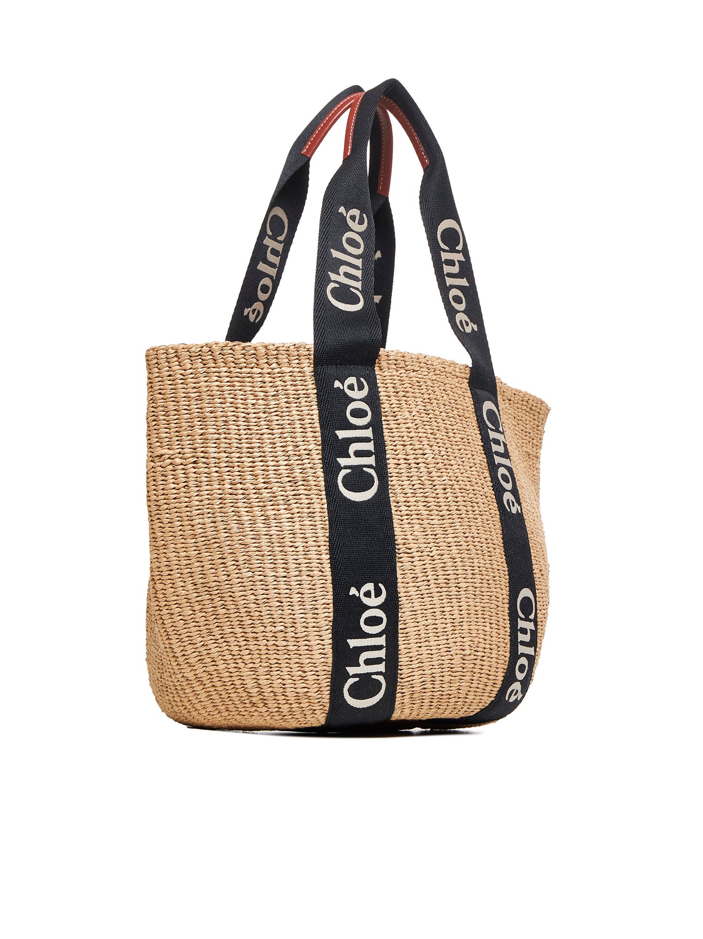 Beige Woody large tote bag