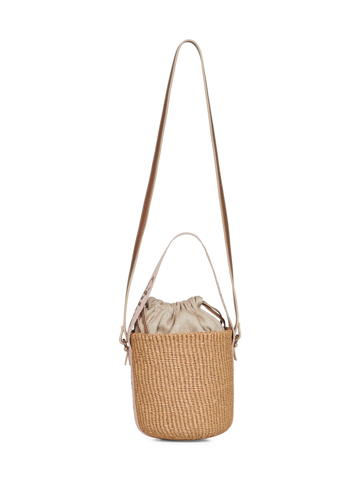 Beige Woody small tote bag