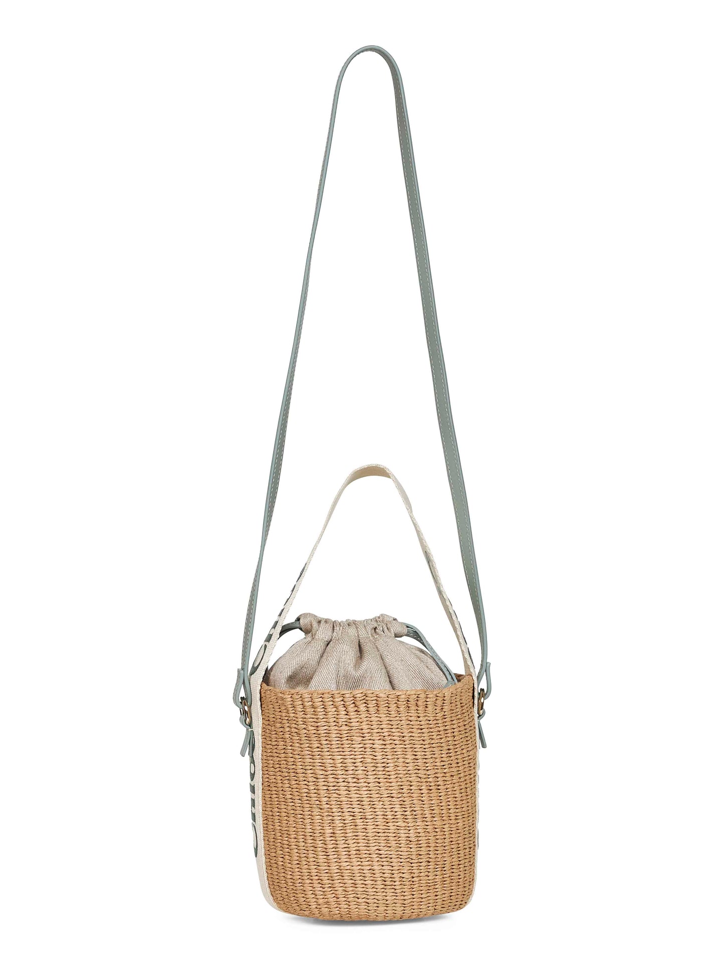 Beige Woody small tote bag