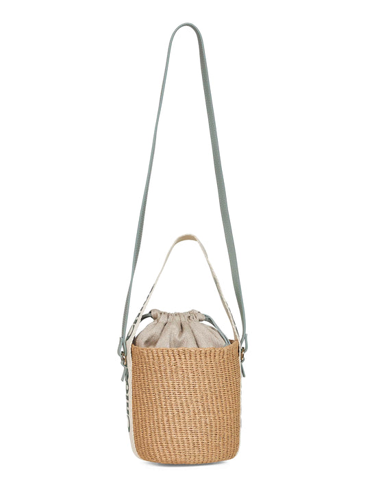 Beige Woody small tote bag