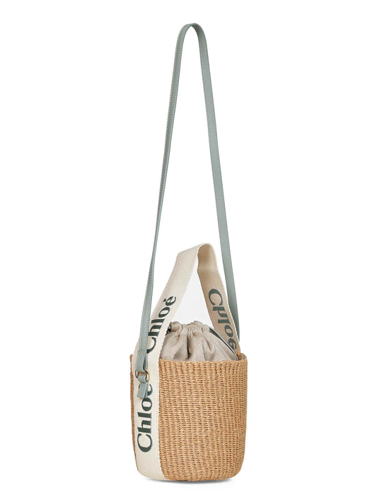 Beige Woody small tote bag