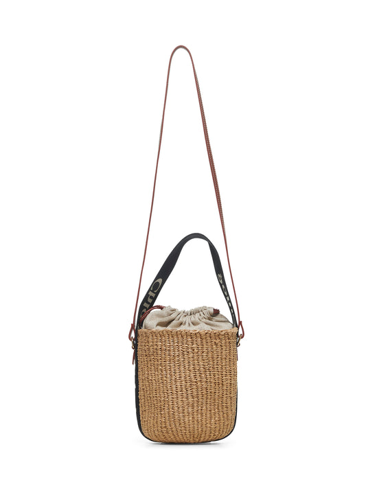 Beige Woody small tote bag