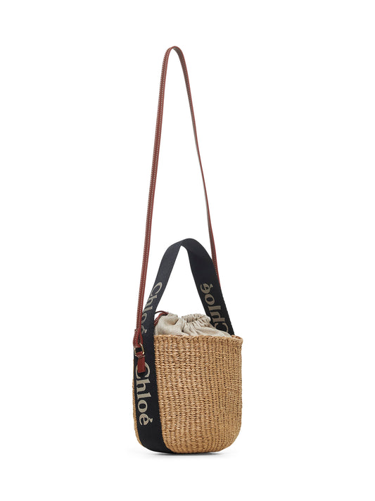 Beige Woody small tote bag