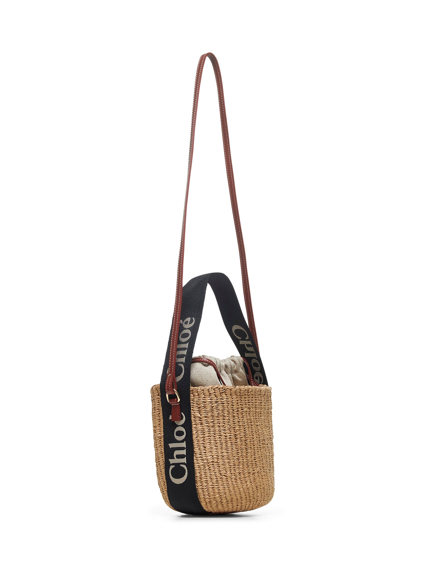 Beige Woody small tote bag