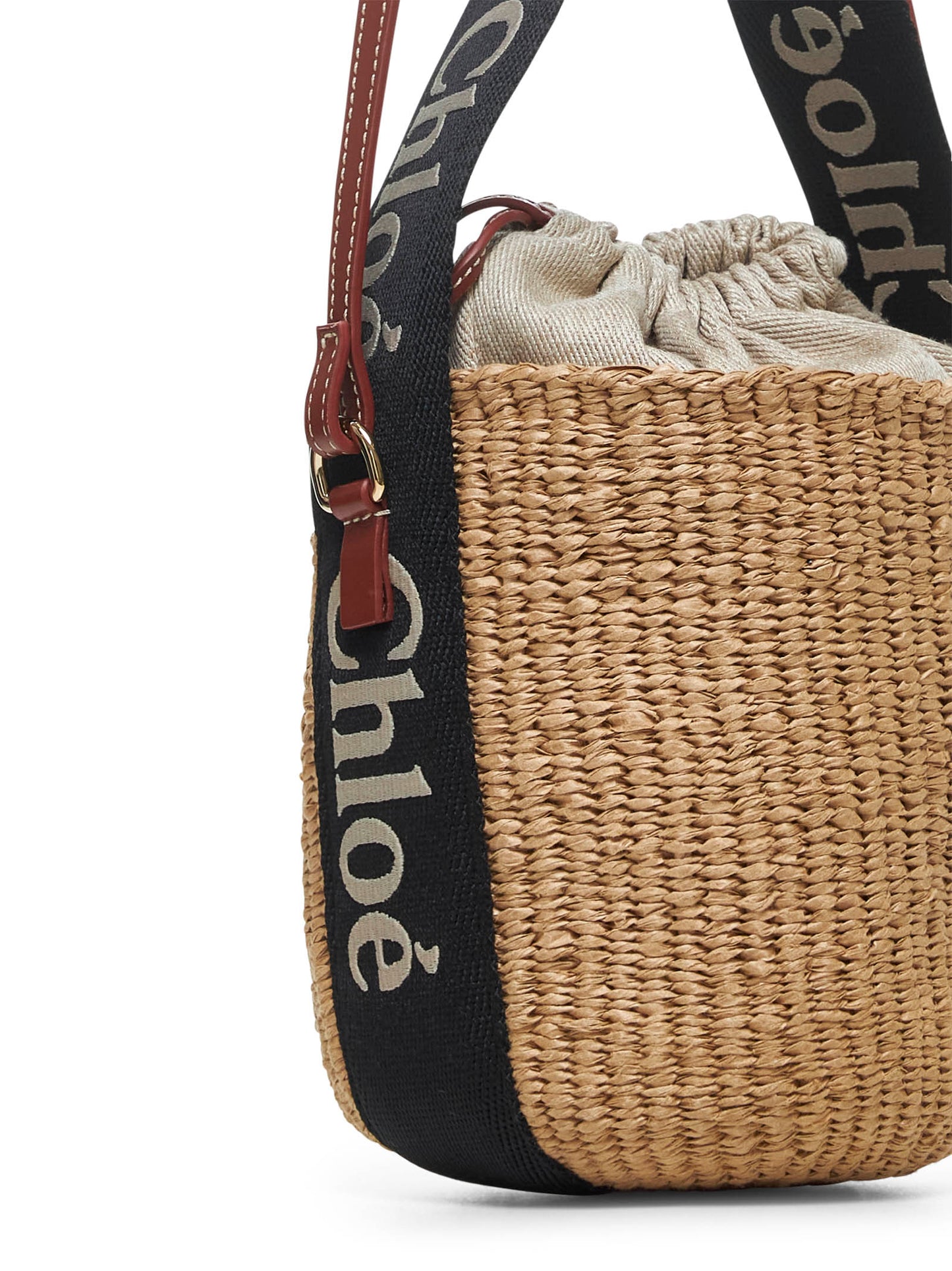 Beige Woody small tote bag