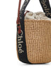 Beige Woody small tote bag