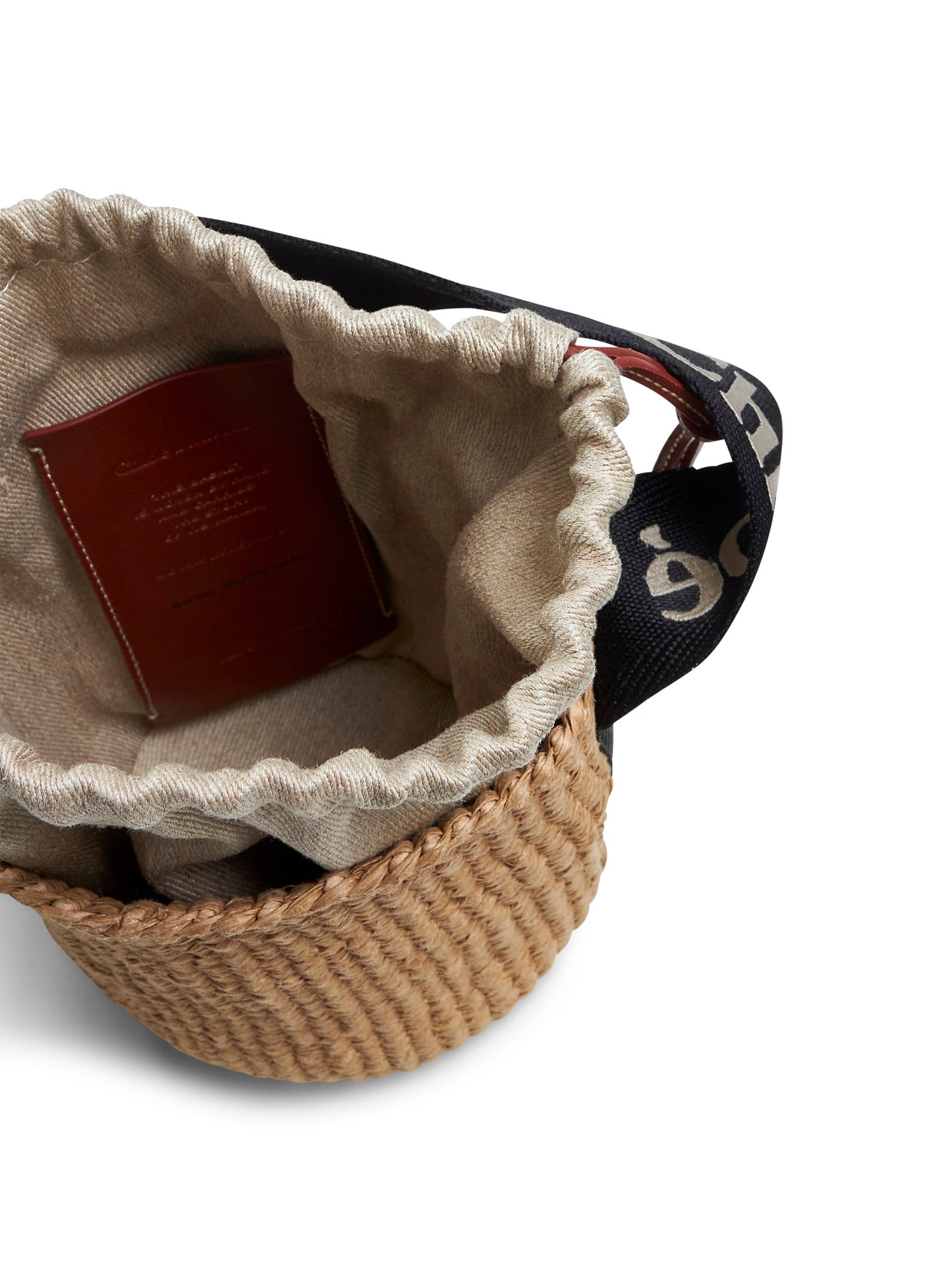 Beige Woody small tote bag