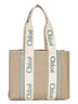 Beige Woody tote bag