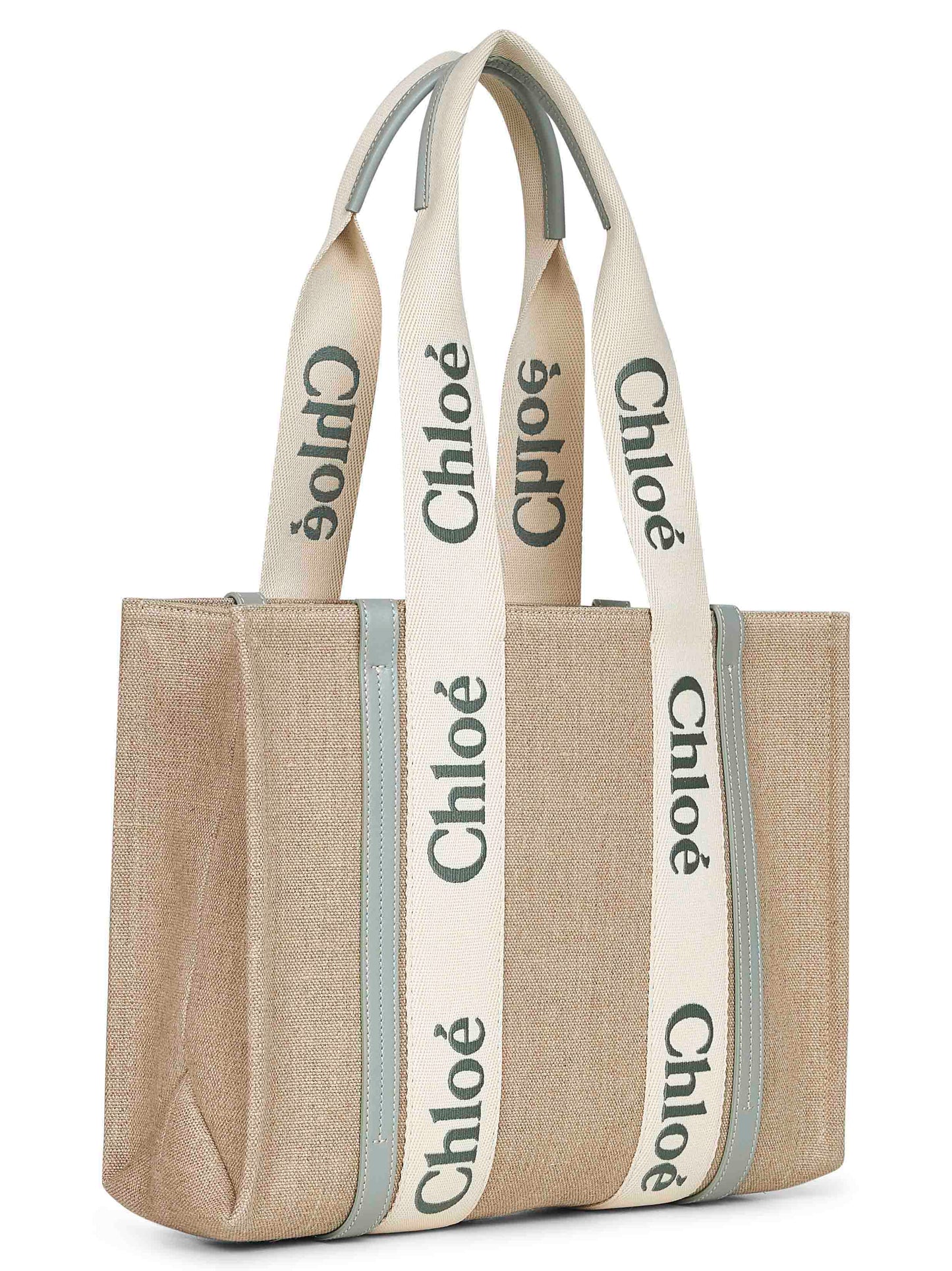 Beige Woody tote bag