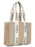 Beige Woody tote bag