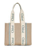 Beige Woody tote bag