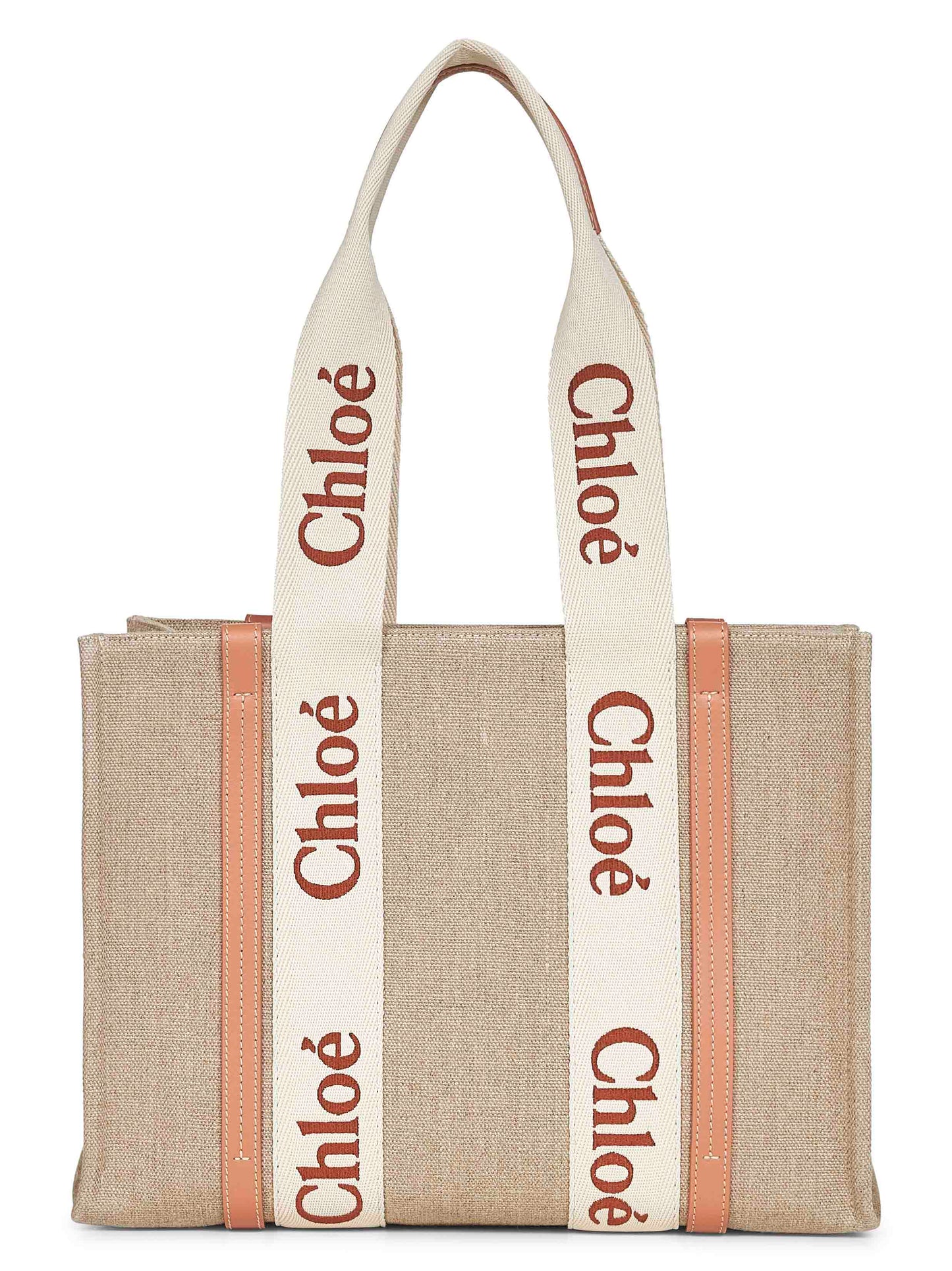 Beige Woody tote bag