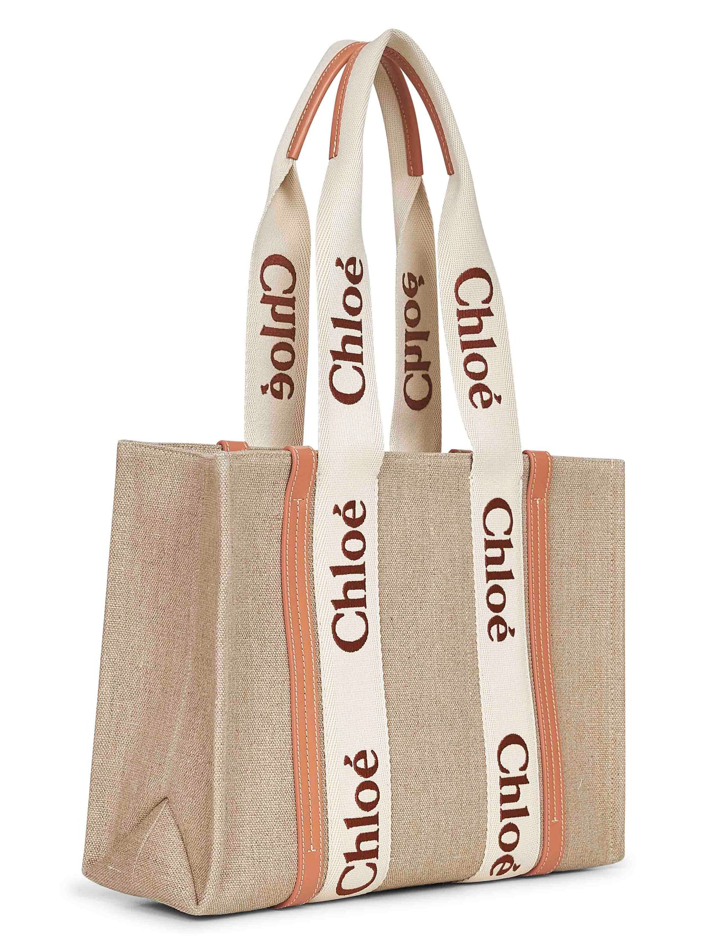 Beige Woody tote bag
