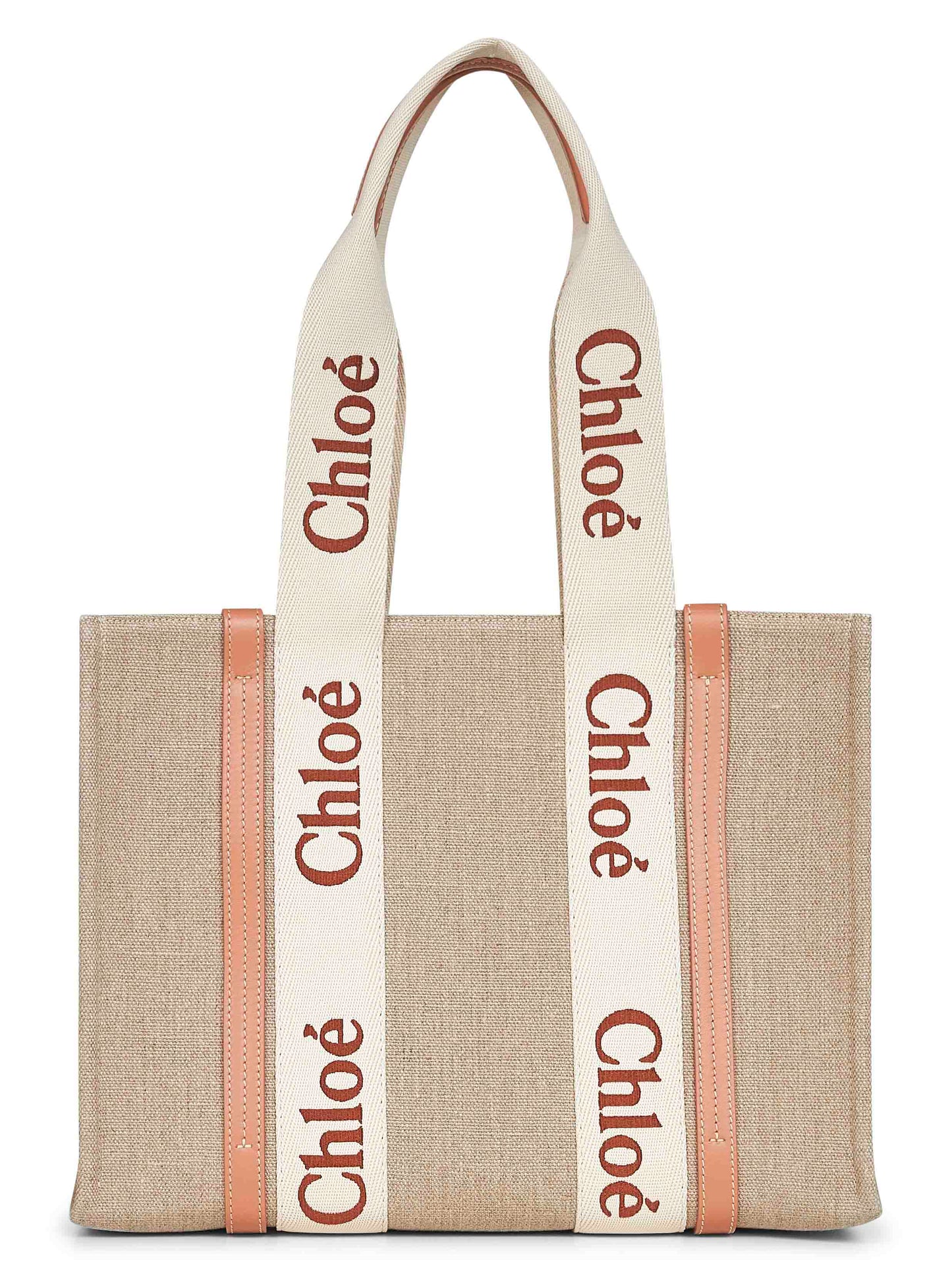 Beige Woody tote bag