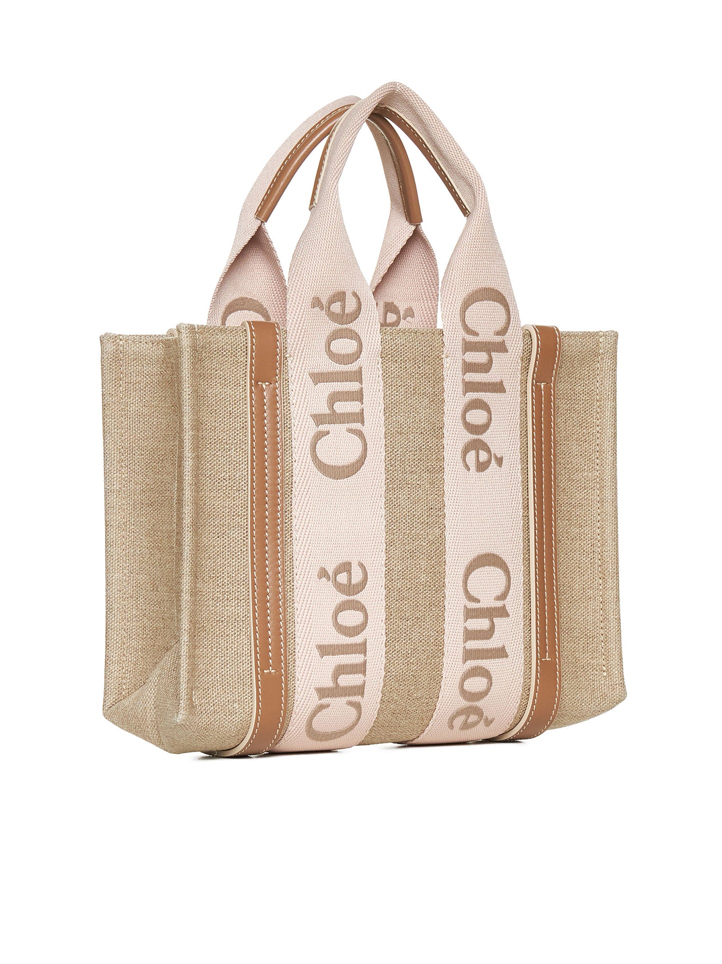 Borsa tote piccola Woody in lino Chloè
