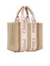 Borsa tote piccola Woody in lino Chloè