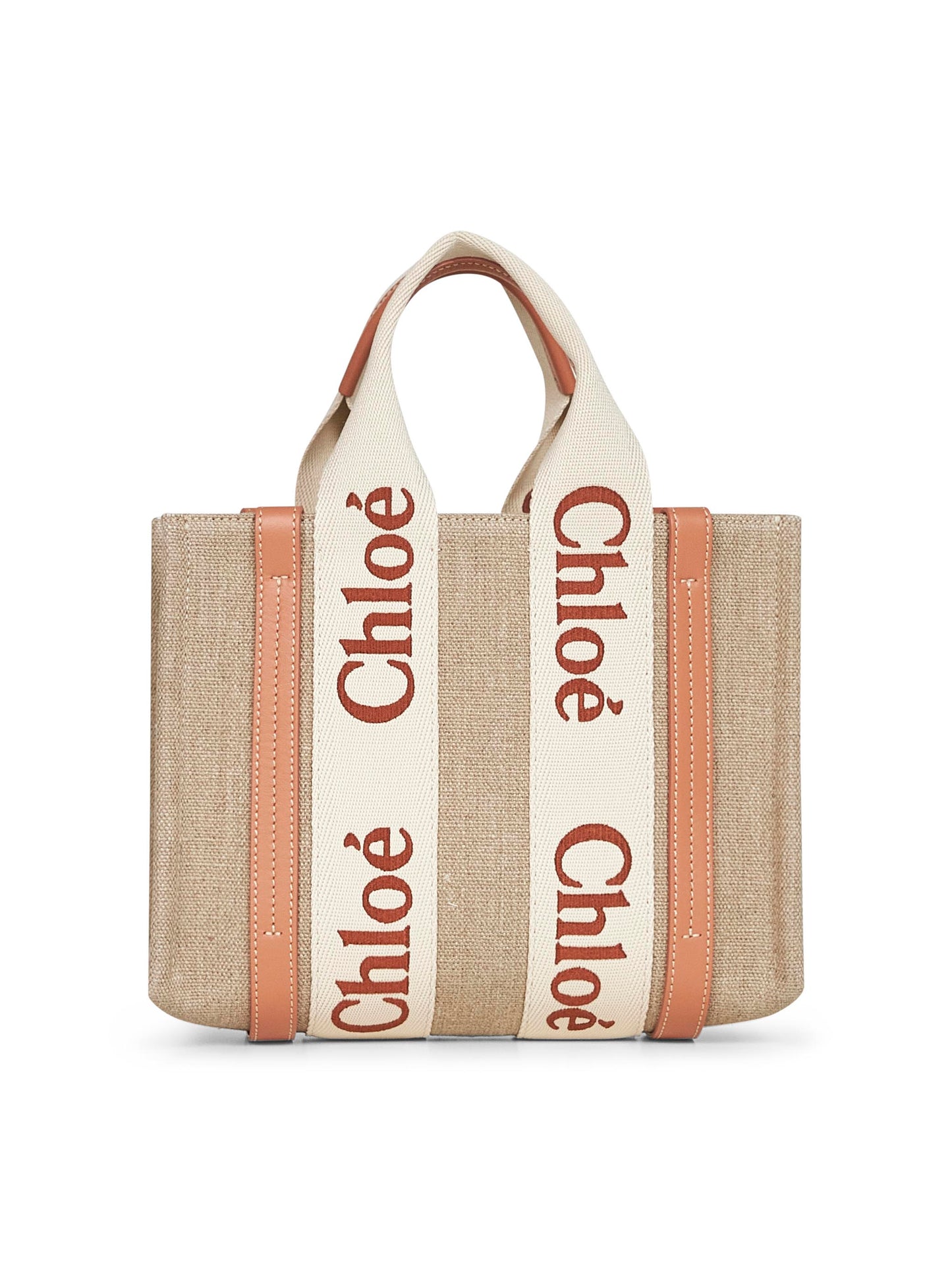 Beige Woody small tote bag