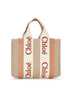 Beige Woody small tote bag