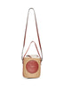 Beige Horse Medal small basket bag