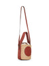 Beige Horse Medal small basket bag