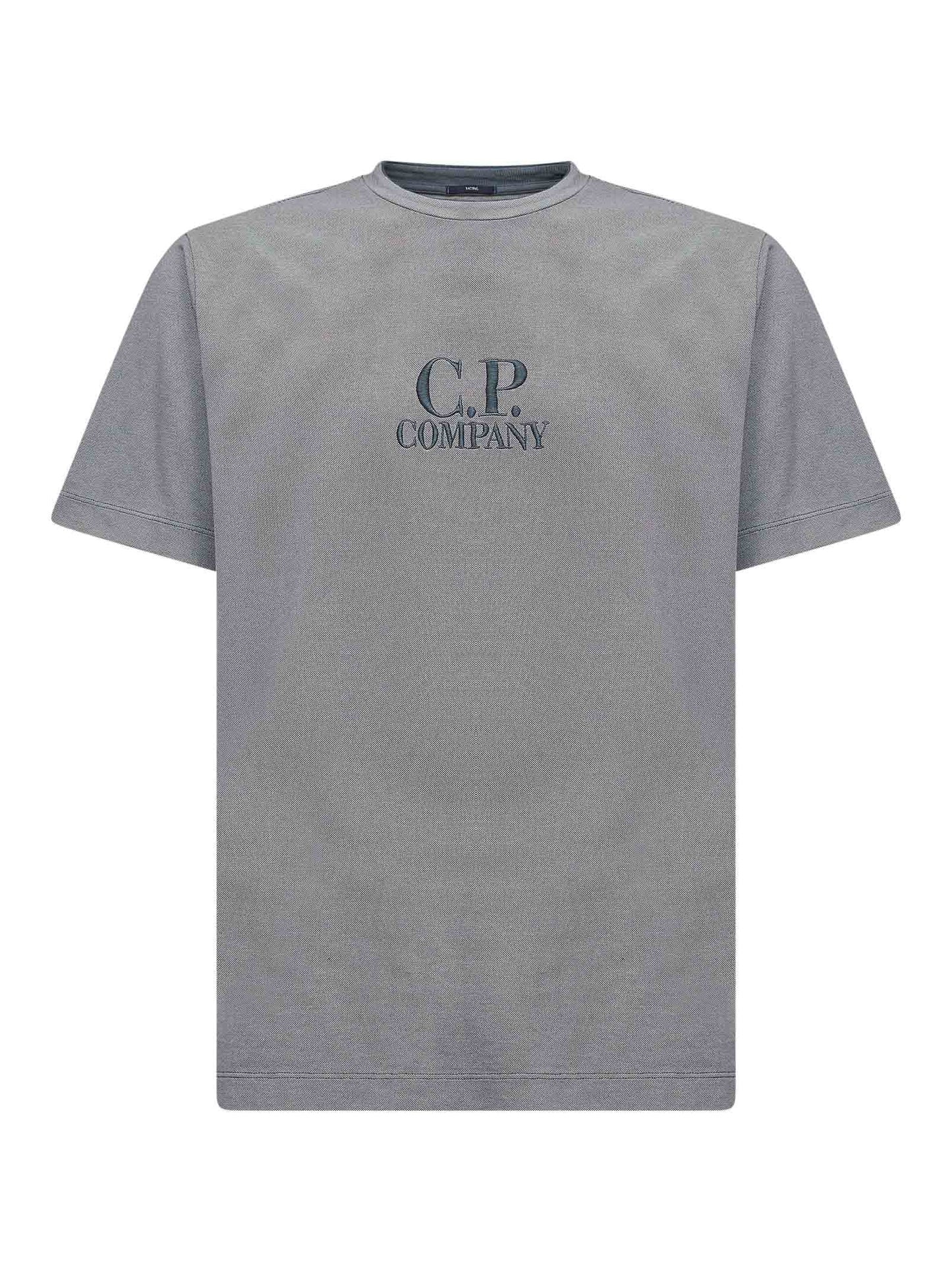 T-shirt Tacting Piquet Embroidery grigia