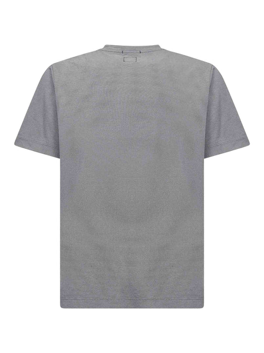 T-shirt Tacting Piquet Embroidery grigia