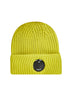 Yellow Extrafine Merino Wool Lens beanie