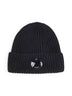 Black wool beanie with Lens detail