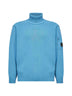 Light blue Lambswool GRS turtleneck sweater