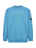 Light blue Lambswool GRS Crewneck Lens sweater